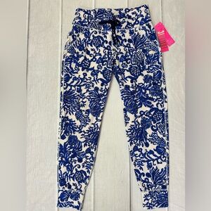 Lilly Pulitzer NWT Navy & White Luxeletic Joggers Sz Medium